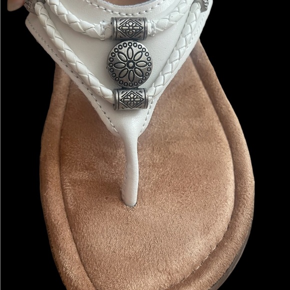 Minnetonka NEW White Leather Sandals size 7 - Picture 5 of 6